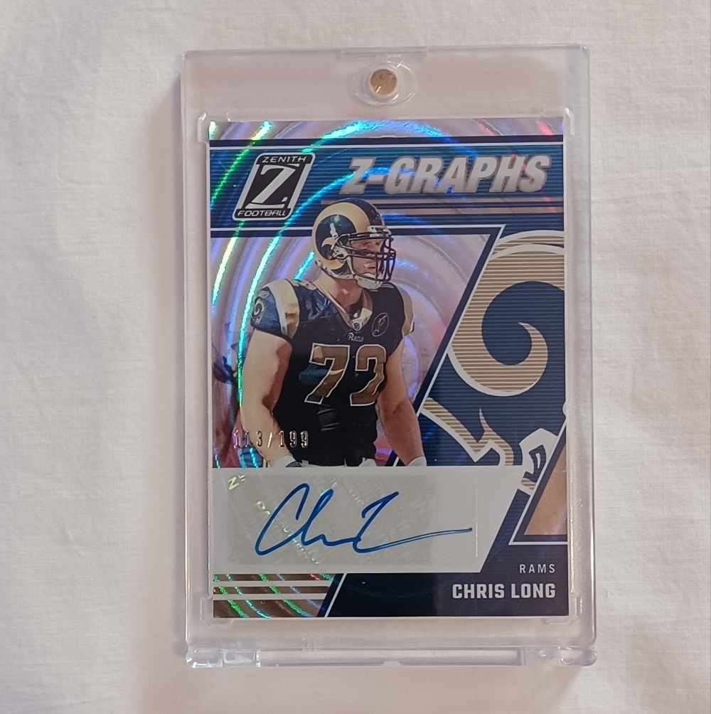 2023 Zenith Z-GRAPHS Chris Long Auto /199 LOS ANGELES RAMS #ZG-CLG